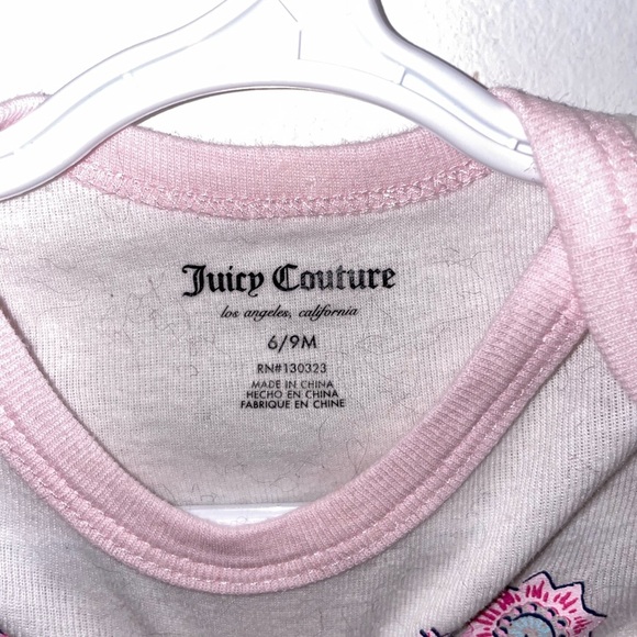 5/$15 Juicy Couture Pink Floral Baby Onesie - Picture 3 of 4